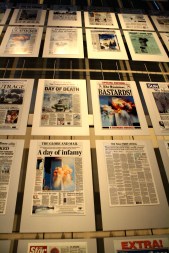 The newspapers the day after the Sept. 11 attacks echoed the shock of the nation. Photo credit: Taí Coates